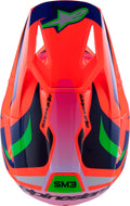 SM3 YOUTH DEEGAN HELMET ORNG FLO/PRPL/PNK FLUO YM