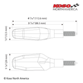 GW-04 LED TURN SIGNALS SEQUENTIAL MATTE BLACK PAIR