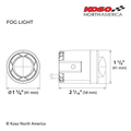 MINI LED FOG LIGHT BLACK EACH