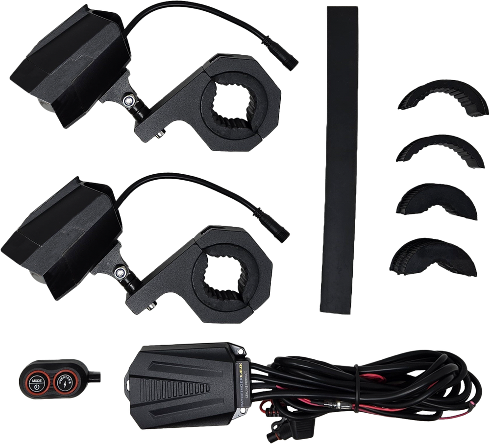 DUAL SWITCHBACK LED LIGHTS BLACK WIRELESS REMOTE PR