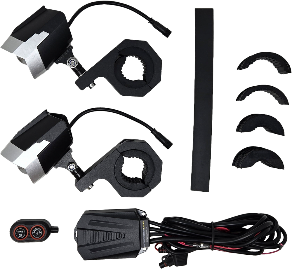 DUAL SWITCHBACK LED LIGHTS SILVER/BLK WIRELESS REMOTE PR