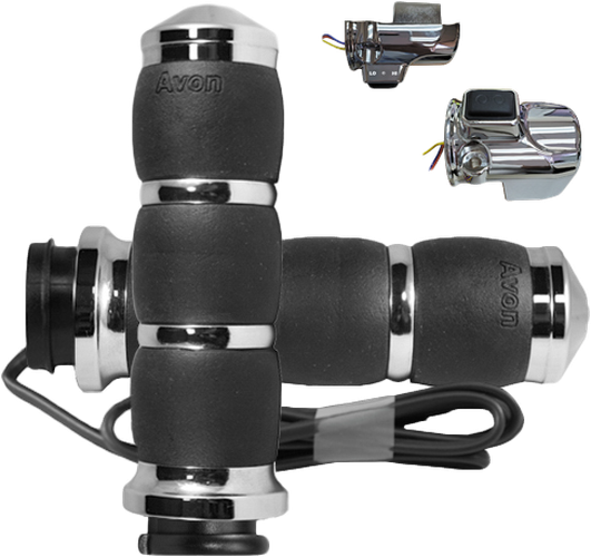 VELVET AIR HEATED CHROME TWIST GRIP