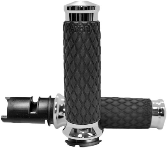 DIAMOND CONTOUR CHROME TWIST GRIP