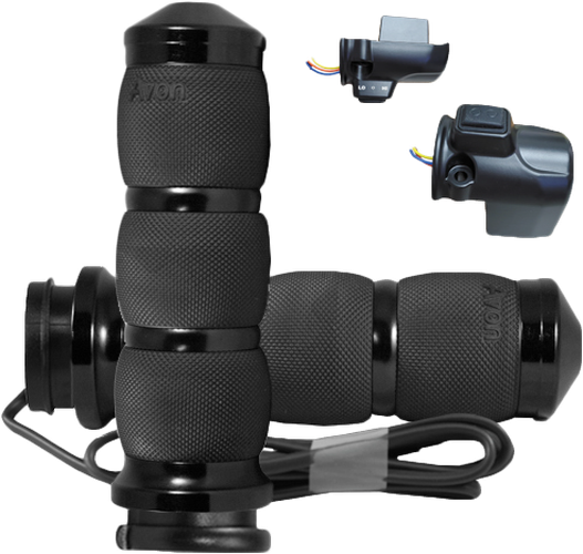 AIR CUSHION HEATED BLACK TWIST GRIP
