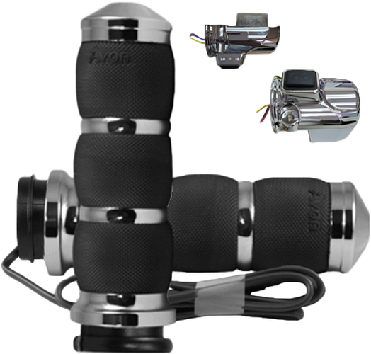 AIR CUSHION HEATED BLACK TWIST GRIP
