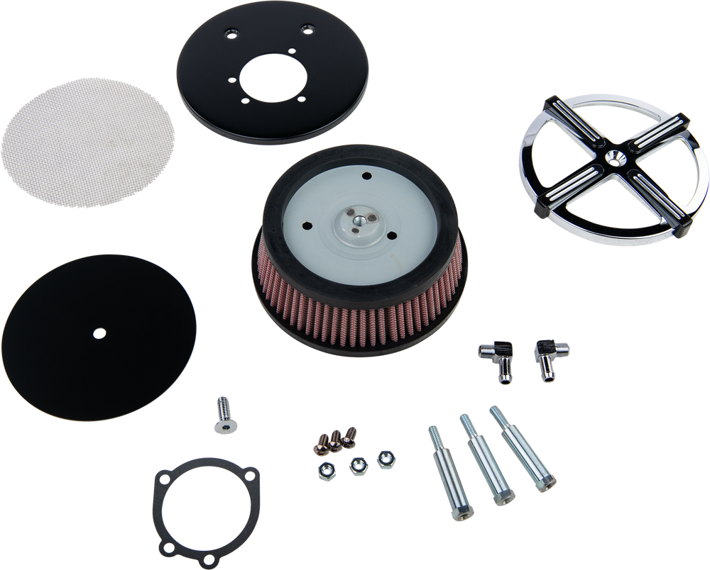 X-FORCE AIR CLEANER KIT CHROME/BLACK