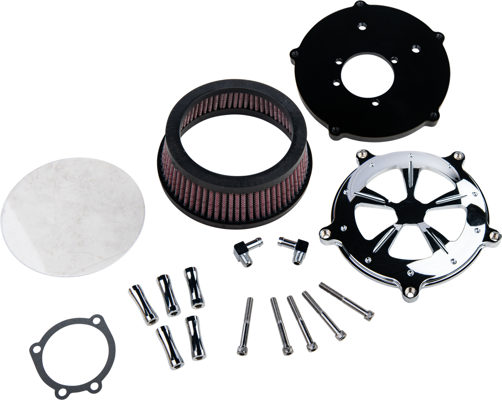 COMMODORE AIR CLEANER KIT CHROME W/ CLEAR WINDOW