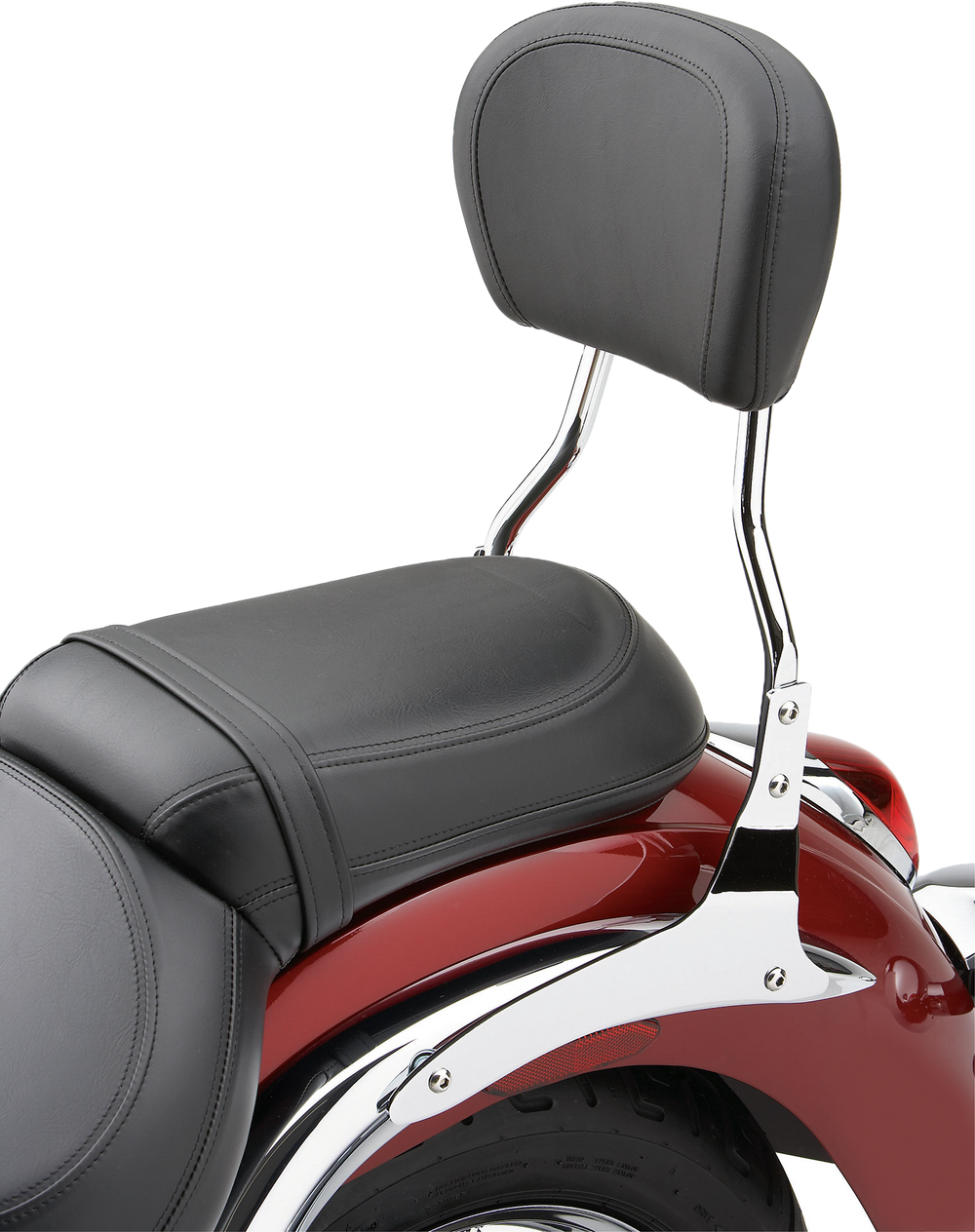 SHORT ROUND SISSY BAR W/PAD CHROME HON 750 C2/PHANTOM