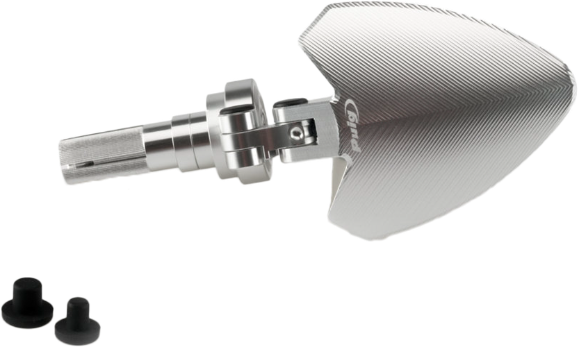 HANDLEBAR END FOLDING MIRROR RIGHT SILVER