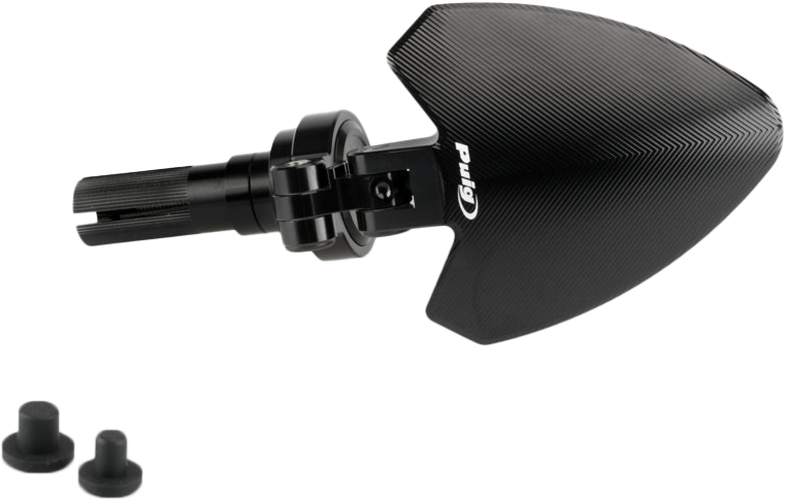 HANDLEBAR END FOLDING MIRROR LEFT BLACK