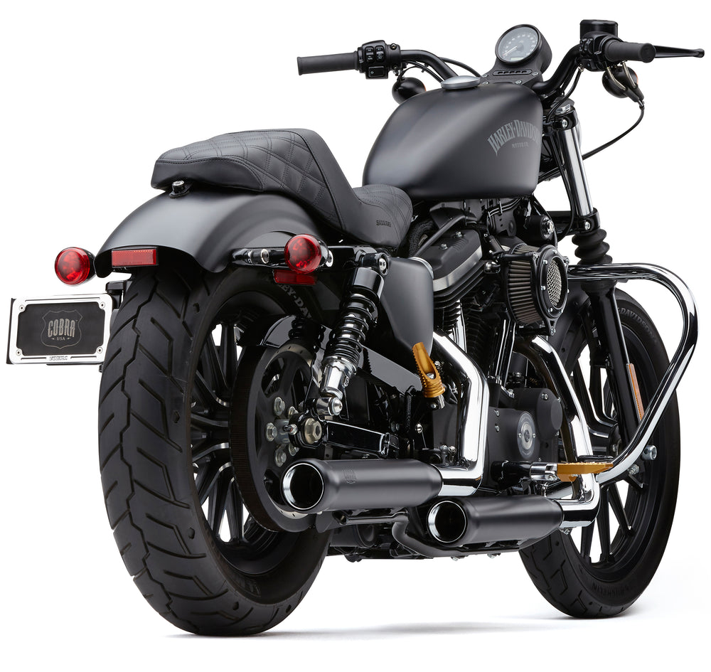 3" NH SERIES SLIP-ONS BLACK SPORTSTER 14-24