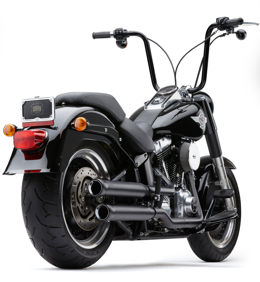 3" NH SERIES SLIP-ONS BLACK FAT BOY/DCE 07-17