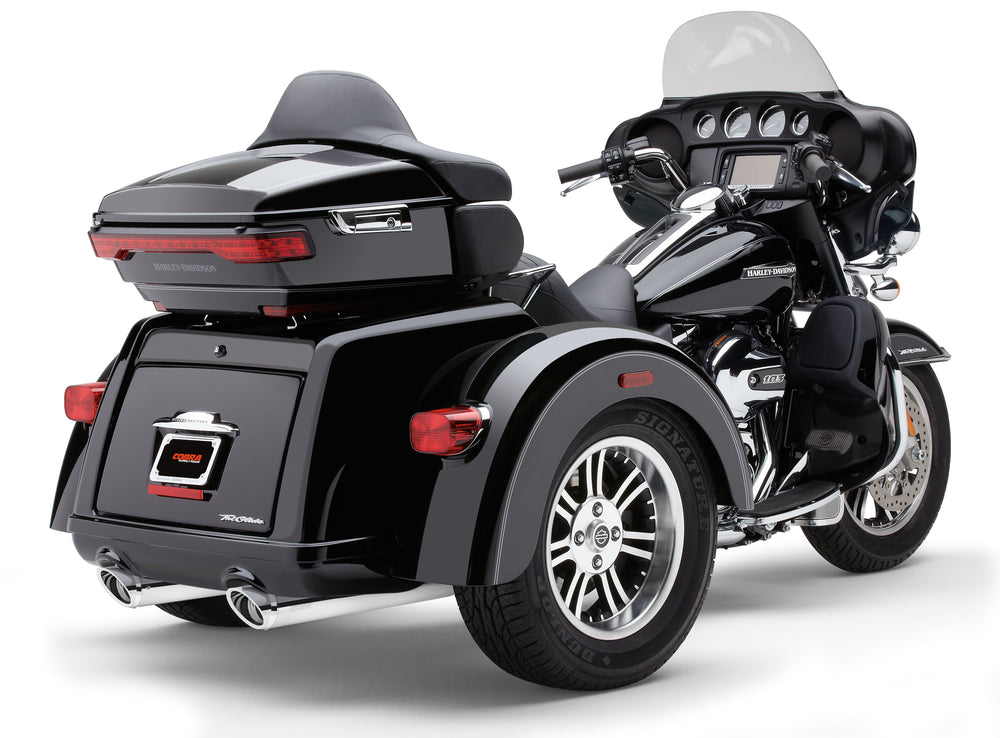 SLIP-ONS W/BILLET TIPS CHROME TRI-GLIDE 09-25