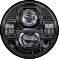 5 3/4" LED HEADLIGHT RUGGED ULTRA VIEW BLACK