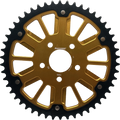 STEALTH 51T REAR SPROCKET GLD ALUM CAR  BLK STEEL TEETH