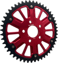 STEALTH 51T REAR SPROCKET RED ALUM CAR  BLK STEEL TEETH