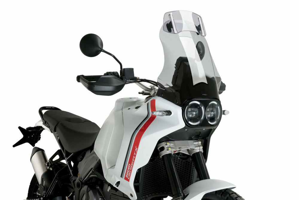 WINDSCREEN TOURING W/VISOR SMOKE DUC
