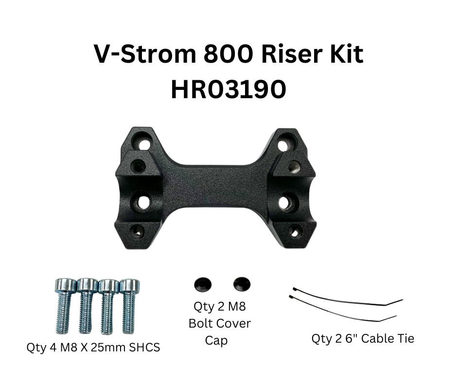 HANDLEBAR RISERS BLACK SUZ