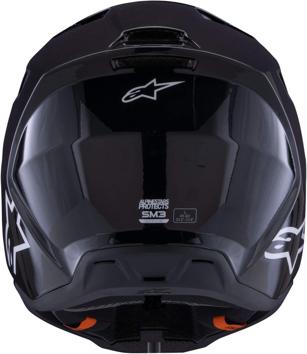 SM3 SOLID HELMET BLACK GLOSSY MD