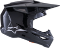 SM3 SOLID HELMET BLACK GLOSSY XS
