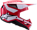 SM3 HEAT HELMET RED/WHITE/BLACK GLOSSY MD