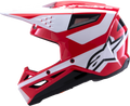SM3 HEAT HELMET RED/WHITE/BLACK GLOSSY SM