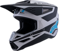SM3 HEAT HELMET SILVER/BLUE/BLACK MATT 2X