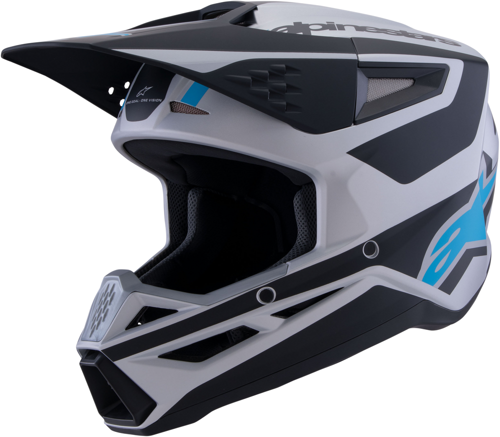 SM3 HEAT HELMET SILVER/BLUE/BLACK MATT LG