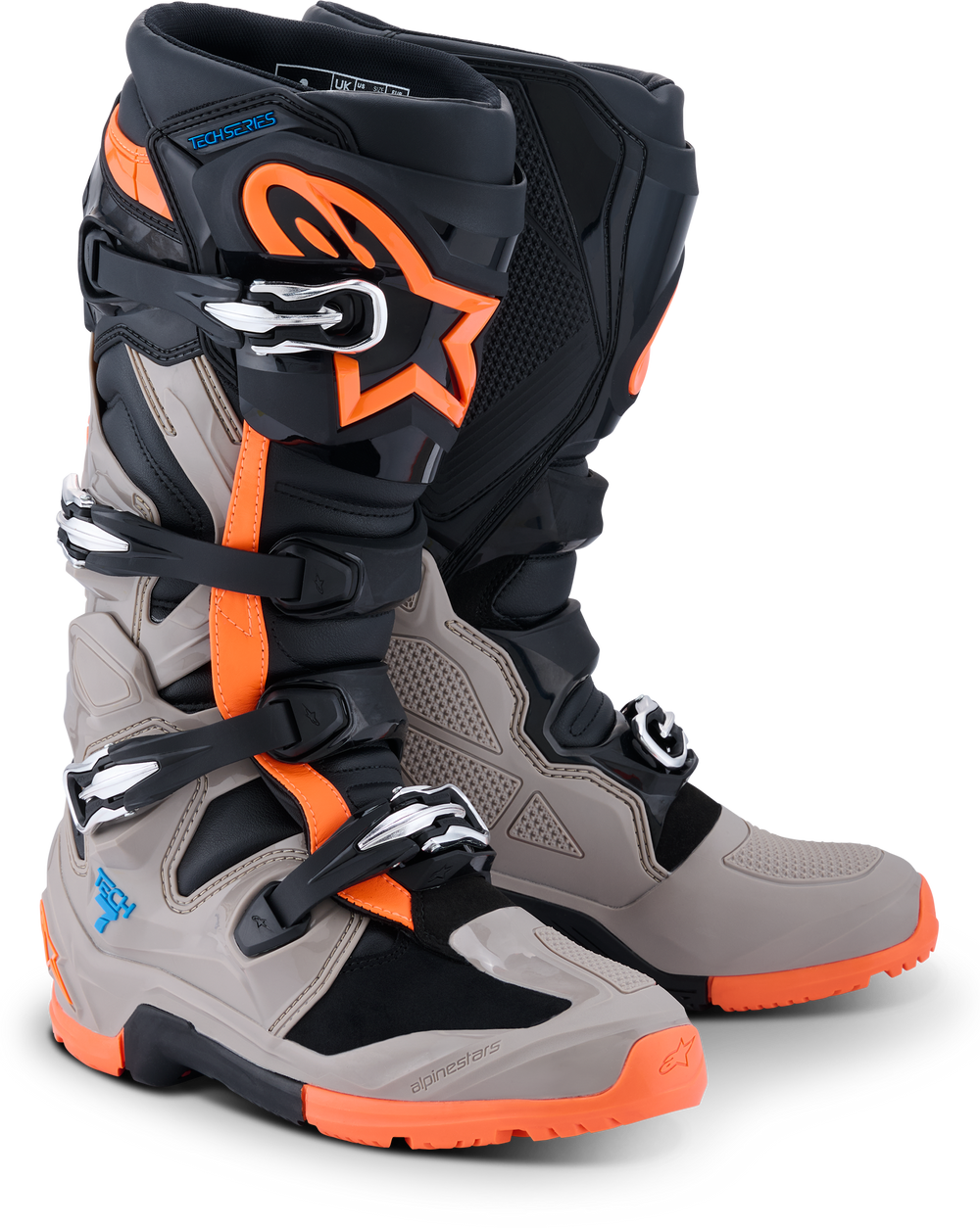 TECH 7 ENDURO BLK/WARM GRY/ORANGE FLUO 9