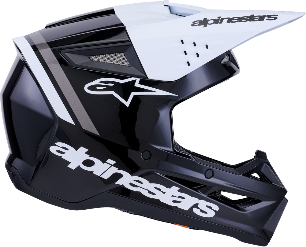 SM3 RADIUM HELMET BLK/WHT/GRY GLOSSY MD