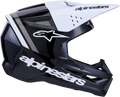 SM3 RADIUM HELMET BLK/WHT/GRY GLOSSY MD