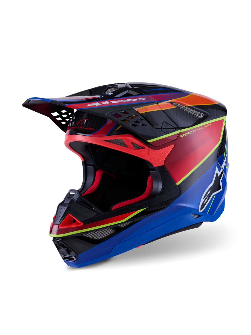 SUPERTECH S-M10 ERA HELMET BLU/RD/YLW FLUO GLOSSY MD
