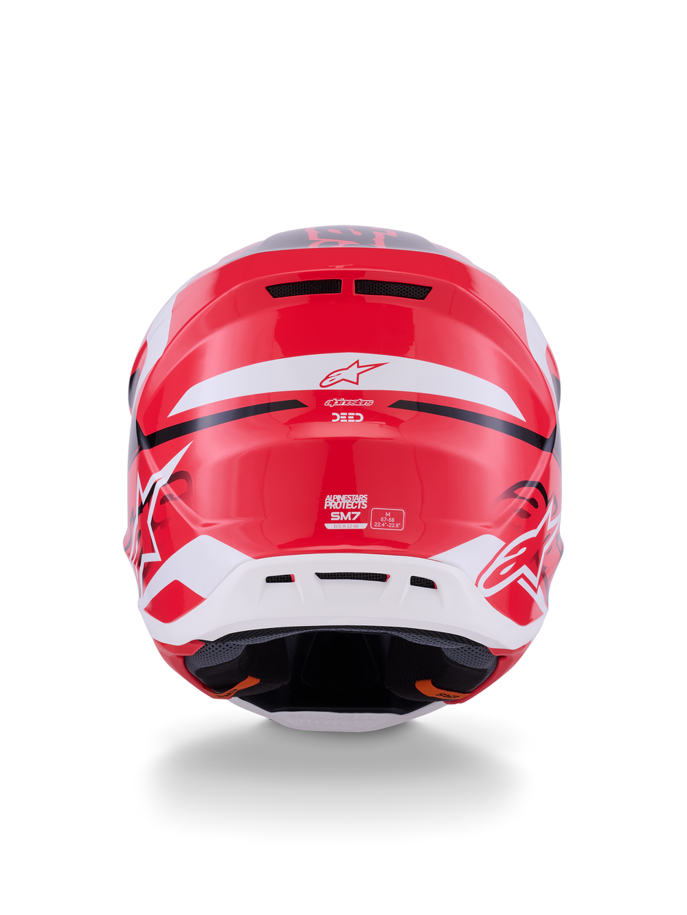 SM7 DEED HELMET RED/BLK/WHT GLOSSY 2X