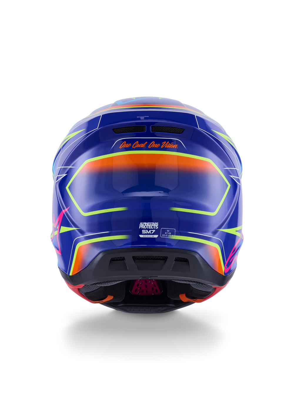 SM7 CAST HELMET BLUE/PNK/YLW FLUO GLOSSY SM