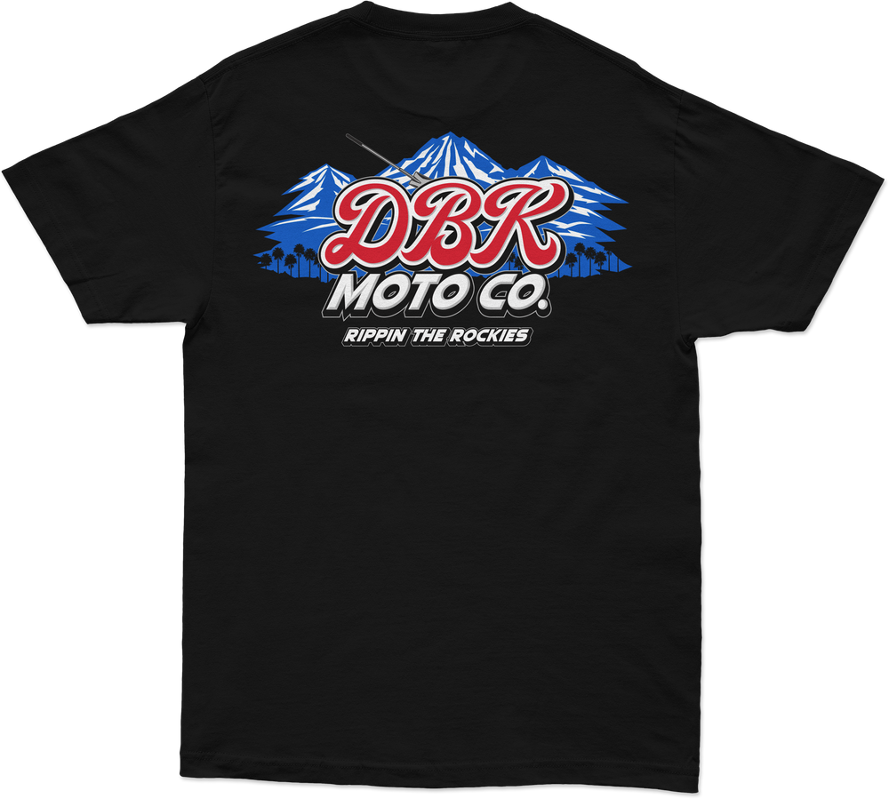 RIPPIN THE ROCKIES TEE BLACK LG