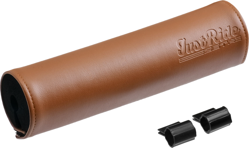 HANDLEBAR BAR PAD LEATHER 200MM BROWN