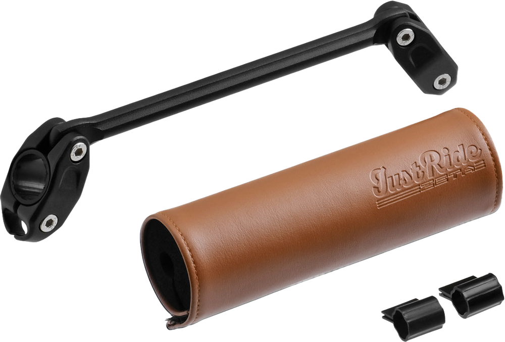 HANDLEBAR BAR PAD SET 165MM BROWN PAD W/185MM BRACE