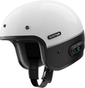 SURGE OPEN FACE HELMET W/MESH GLOSSY WHITE/MATTE BLACK MD