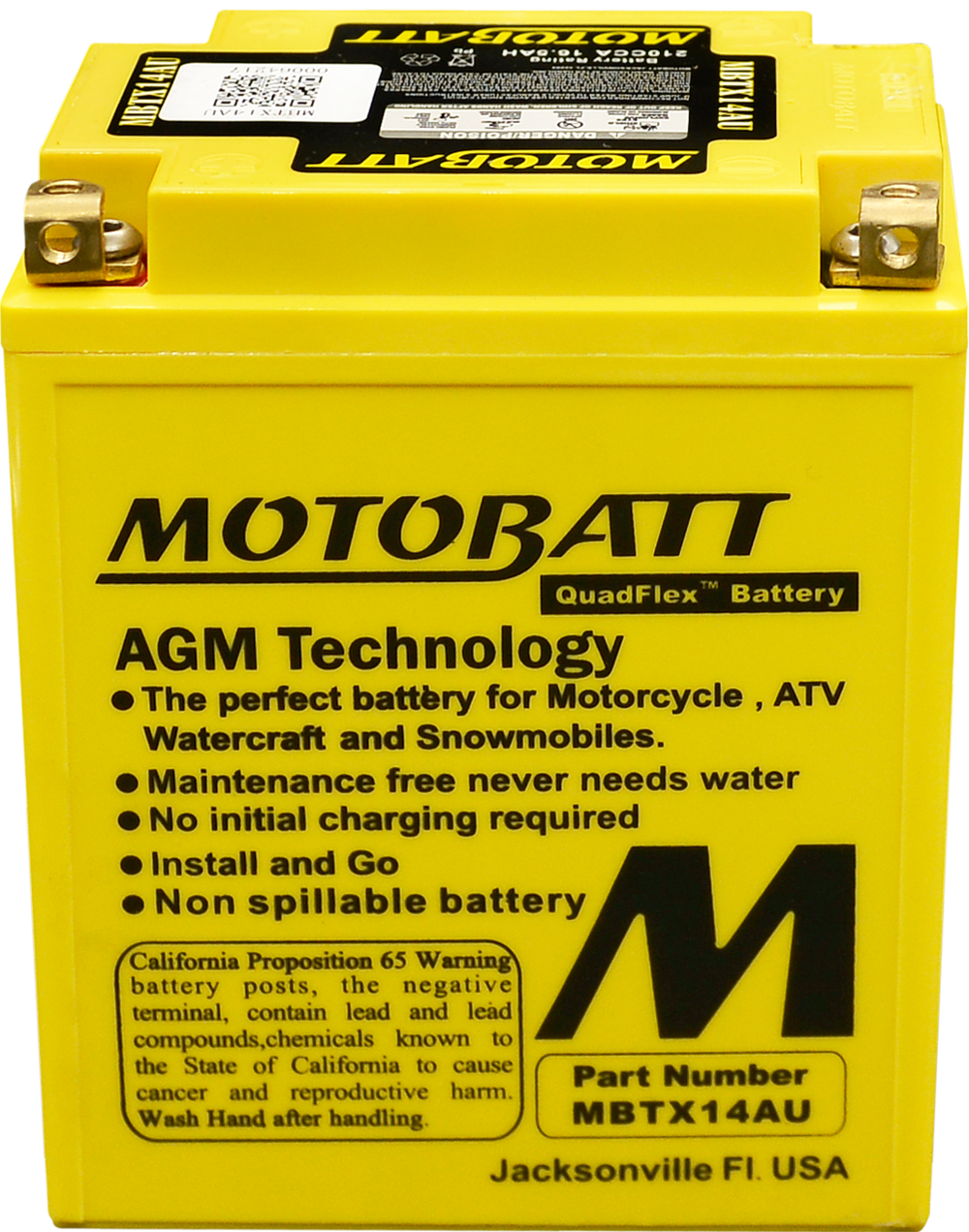 BATTERY MBTX14AU SEALED FACTORY ACTIVATED