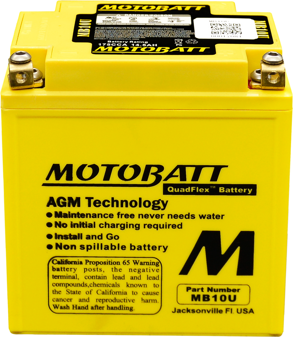 BATTERY MB10U SEALED FACTORY ACTIVATED