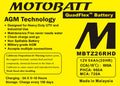 BATTERY MBTZ26RHD SEALED FACTORY ACTIVATED