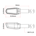 701 LED TURN SIGNALS W/TAILLIGHT BLK W/CLR LENS PR