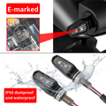 701 LED TURN SIGNALS W/TAILLIGHT BLK W/CLR LENS PR