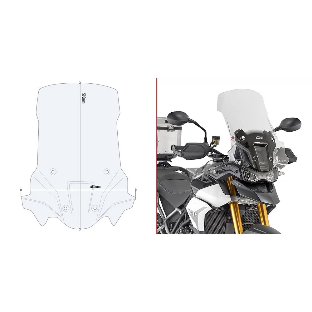 WINDSHIELD SPECIFIC RALLY CLEAR TRI