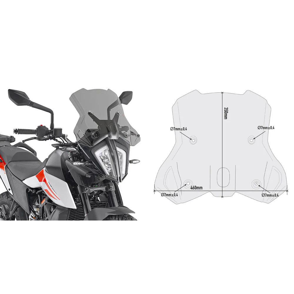WINDSHIELD SPECIFIC SMOKE KTM