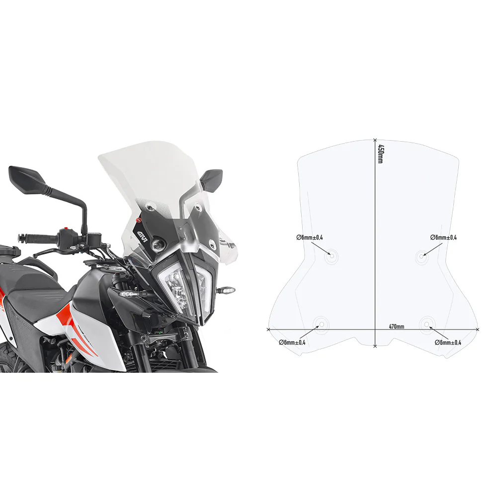 WINDSHIELD SPECIFIC CLEAR KTM