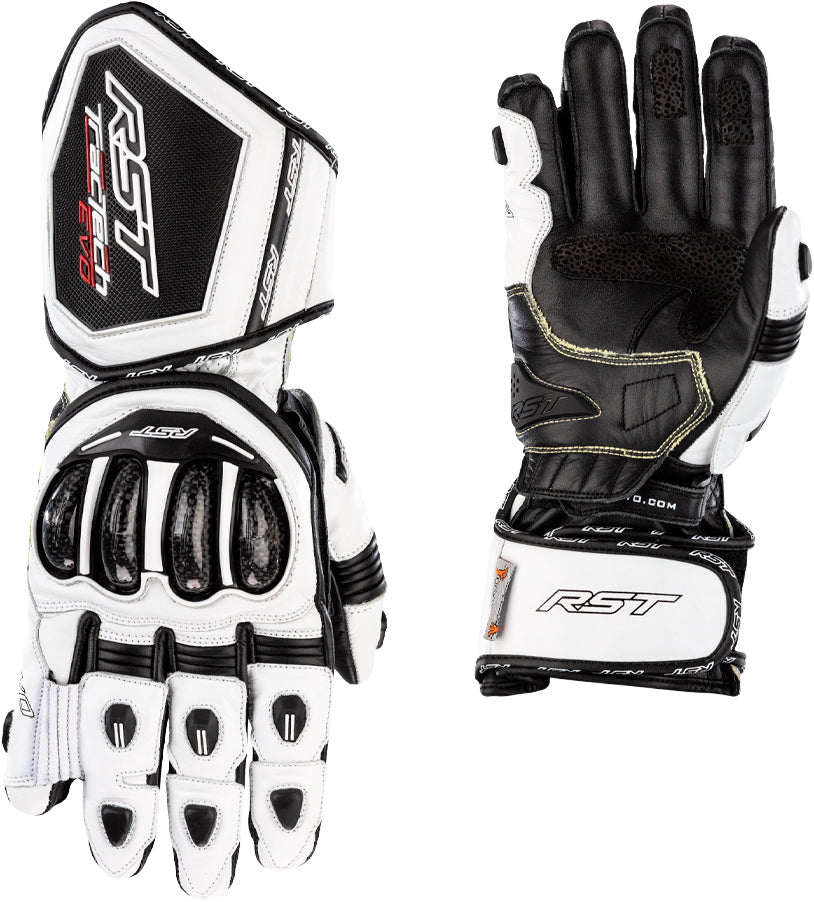 WOMENS TRACTECH EVO 4 CE GLOVE WHITE/BLACK LEATHER XL