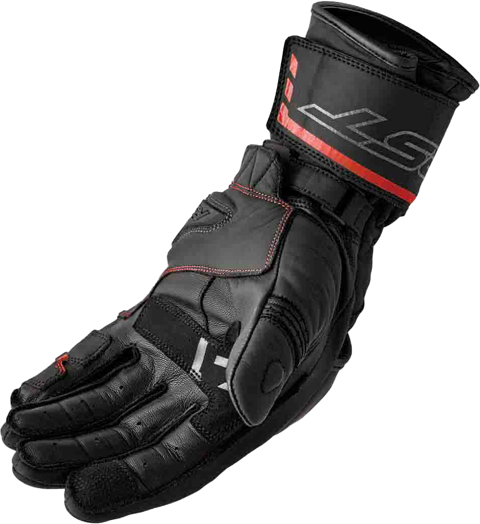 S1 GLOVE BLK/RED LEATHER 2XL