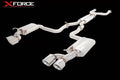 0814 MERCEDES BENZ C63 AMG STAINLESS STEEL TWIN 3IN CAT BACK SYSTEM