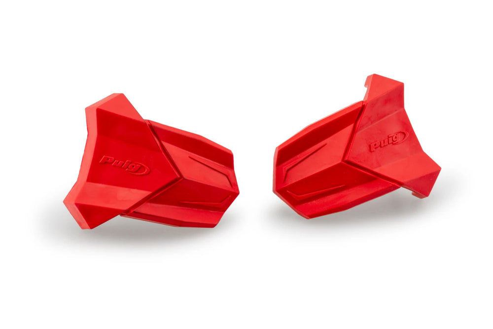 RUBBER END REPLACEMENT FRAME SLIDER R19 PAIR RED